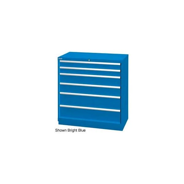 Lista International Lista 40-1/4"W Drawer Cabinet, 6 Drawer, 66 Compart - Bright Blue, Keyed Alike XSHS0900-0604BBKA - main